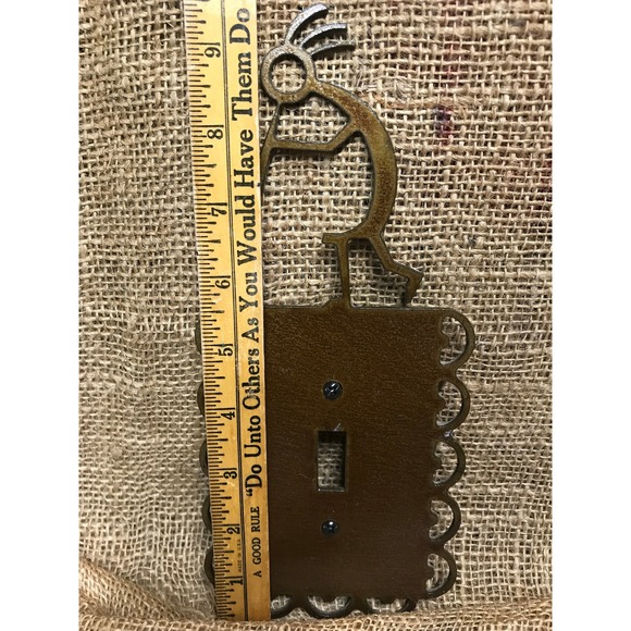 KOKOPELLI UNIQUE Light Switch Plate Hand Cut Custom Made Switch Cover Brass - Picture 5 of 7